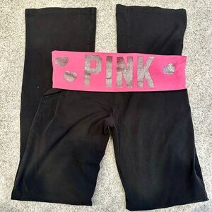y2k pink yoga pants VS size medium
